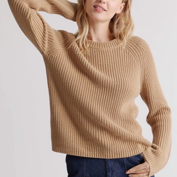 Quince Sweaters - Quince Women's Camel Crew Neck Sweater